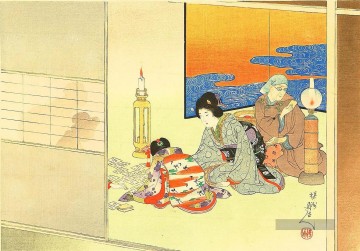 Spielkarten fuku zukushi 1901 Toyohara Chikanobu bijin okubi e Ölgemälde
